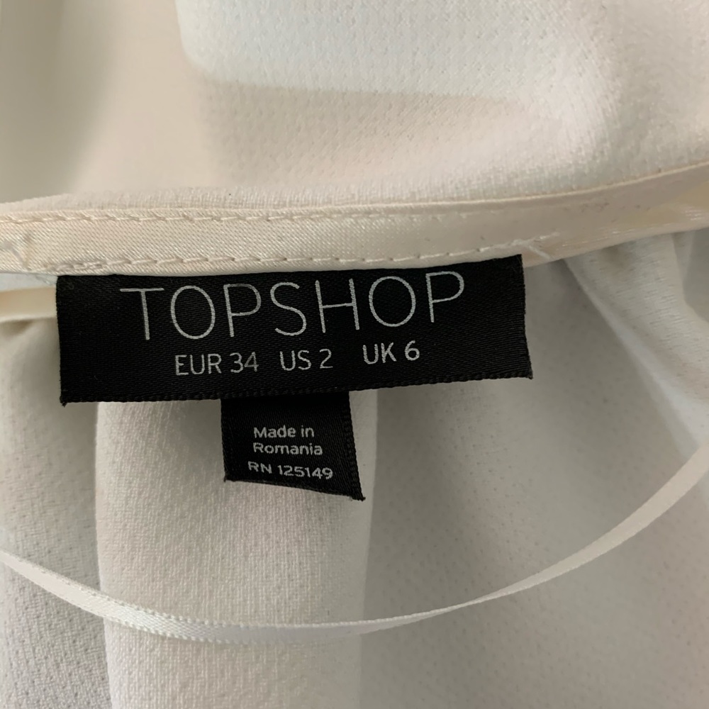 Topshop Bell Ruffle Sleeve Cropped Jacket - Picture 7 of 8